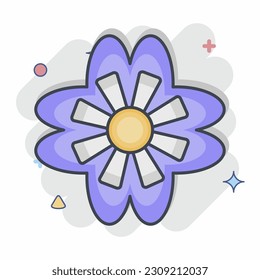 Icon Violet. related to Flowers symbol. comic style. simple design editable. simple illustration