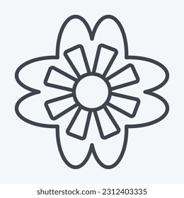 Icon Violet. related to Flowers symbol. line style. simple design editable. simple illustration