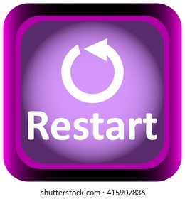 Icon violet restart and arrow