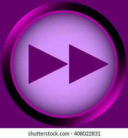 Icon violet rewind symbol forward