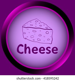 Icon violet symbol sketch cheese