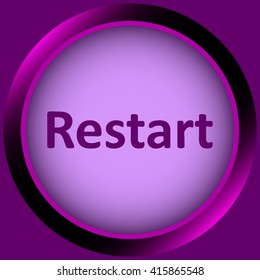 Icon violet word restart