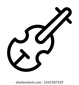 Icono de un violín que representa la música y el instrumento clásico.