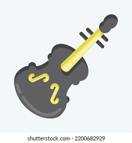 Icon Violin. suitable for education symbol. flat style. simple design editable. design template vector. simple illustration