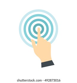 Icon virtual reality in flat style. Vector illustration
