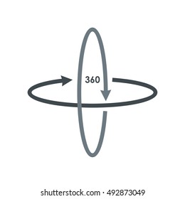 Icon virtual reality in flat style. Vector illustration