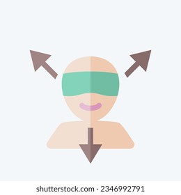 Icon Virtual Reality. related to 3D Visualization symbol. flat style. simple design editable. simple illustration