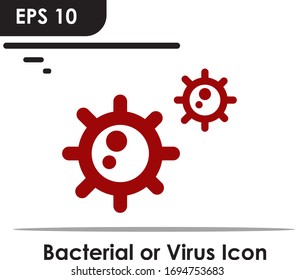 Icon virus or bacteria cell, gear or mechine