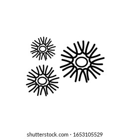 Icon-Virus-Corona, Template-Design-Vektorillustration