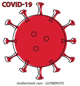 Icon virus COVID-19 coronavirus vector