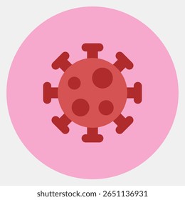Icon virus. Medical elements. Icon in color mate style.