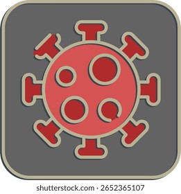 Icon virus. Medical elements. Icon in embossed style.