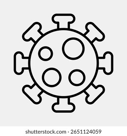 Icon virus. Medical elements. Icon in line style.