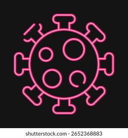 Icon virus. Medical elements. Icon in neon style.