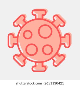 Icon virus. Medical elements. Icon in two tone style.