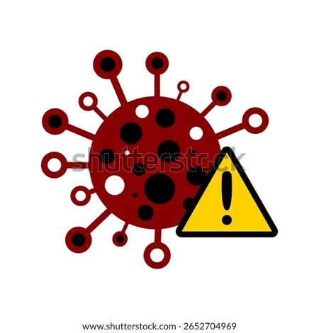
Icon virus outbreak warning, pandemic lockdown, Corona warning. Pirola, delta, Embola, arcturus, marburg, omicron.