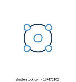 Icono virus Color azul delgado línea , Icono de Coronavirus conjunto para infografía o sitio web. Nueva epidemia (2019-nCoV). Seguridad, salud, remedios y prevención de enfermedades virales. Aislamiento. Ilustración del vector 