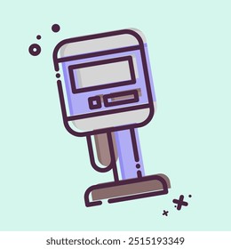 Ícone Viscosímetro. relacionado ao símbolo de medição. Estilo MBE. ilustração simples