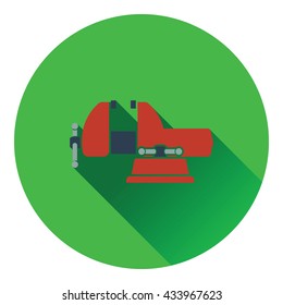 Icon of vise. Flat design. Vector illustration.