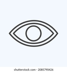 Icon Visibility - Line Style - Simple illustration,Editable stroke,Design template vector, Good for prints, posters, advertisements, announcements, info graphics, etc.