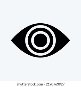 Icono visible. adecuado para el símbolo de seguridad. estilo glifo. diseño simple editable. vector de plantilla de diseño. ilustración simple