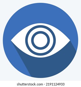 Icon Visible. suitable for Security symbol. long shadow style. simple design editable. design template vector. simple illustration