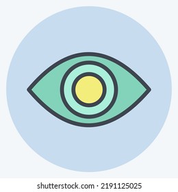 Icon Visible. suitable for Security symbol. color mate style. simple design editable. design template vector. simple illustration