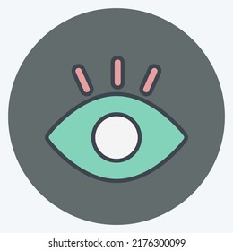 Icon Vision. suitable for digital web symbol. color mate style. simple design editable. design template vector. simple symbol illustration