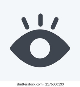 Icon Vision. suitable for digital web symbol. glyph style. simple design editable. design template vector. simple symbol illustration