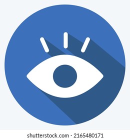 Icon Vision. suitable for Education symbol. long shadow style. simple design editable. design template vector. simple symbol illustration