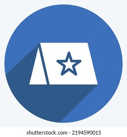 Icon Visual Brand. suitable for Branding symbol. long shadow style. simple design editable. design template vector. simple illustration