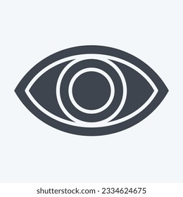 Rendimiento visual de iconos. relacionado con el símbolo Art y Media. estilo glifo. diseño simple editable