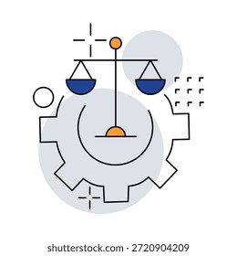 Icon visualizing the weighing of speed versus depth in leadership decisions.