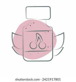 Icon Vitamins. related to Vegan symbol. Color Spot Style. simple design editable. simple illustration