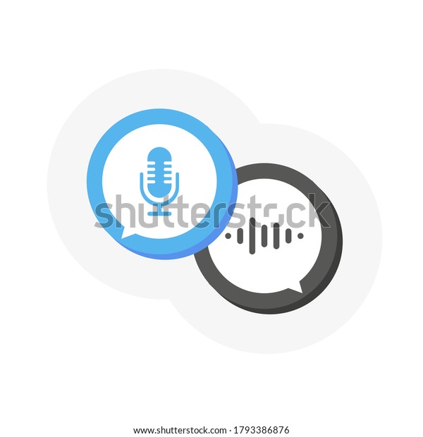 Icon with voice assistant icon for mobile\
app design. Mobile phone line icon. Voice recognition. Isometric\
vector illustration. Mobile internet technology. Music radio wave.\
Vector illustration.