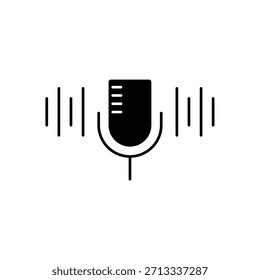 Ícone de um Comando de Voz, isolado em um plano de fundo limpo.