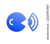 Icon Voice command, Smart AI Voice, Internet of thing, wireless, Wi-Fi, signal. vector illustration. editable file