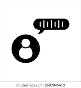 Icon a voice, isolated against a clean background.