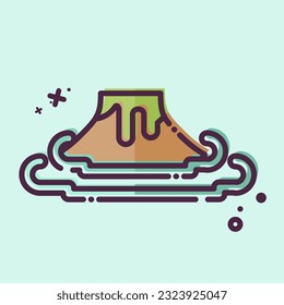 Icon Volcano. related to Prehistoric symbol. MBE style. simple design editable. simple illustration