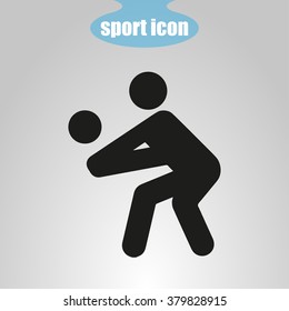 icon  of volleyball player
