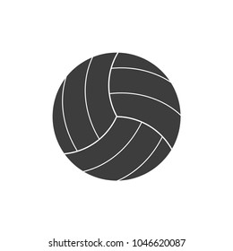 Icon of a volleyball. Vector illustration.