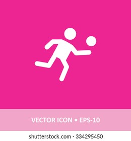 Icon Of Vollyball On Magenta Color Background. Eps-10.