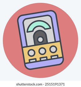 Icon Volt Meter. related to Measuring symbol. color mate style. simple illustration