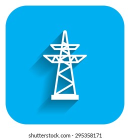 Icon of voltage pole 