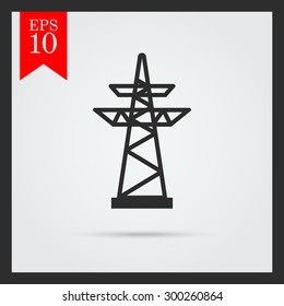 Icon of voltage pole 