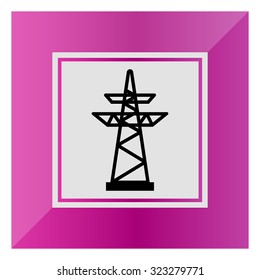 Icon of voltage pole 