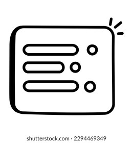 Un icono del ecualizador de volumen en el diseño de doodle