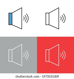 icon volume linear style flat