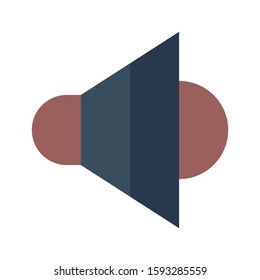 Icon volume speaker in flat style. vector illustration and editable stroke. Isolated on white background.