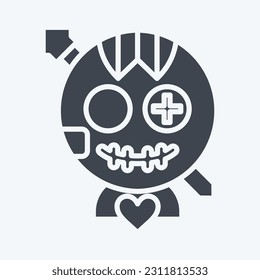 Icon Voodoo Doll. related to Halloween symbol. glyph style. simple design editable. simple illustration